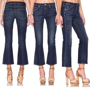AMO Dark Blue Cropped Jeans